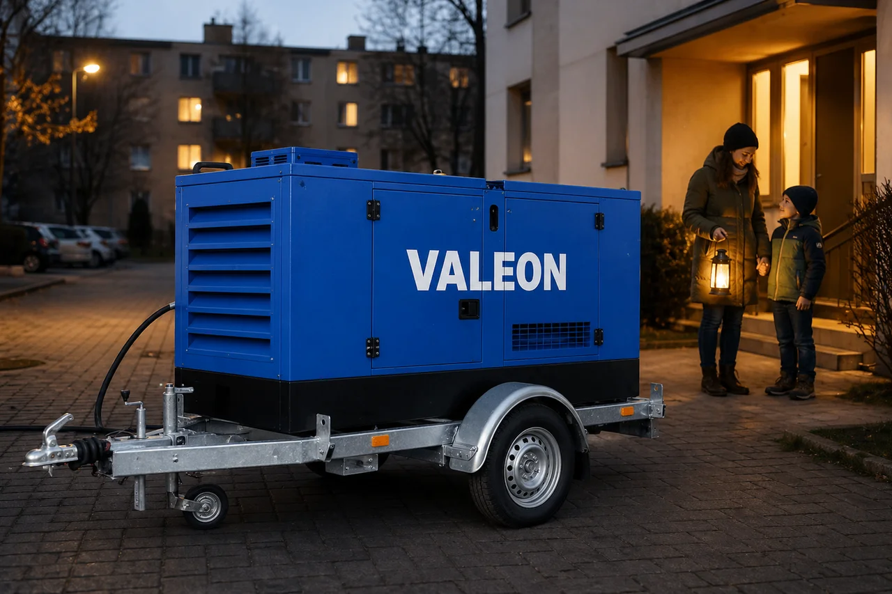 Mobilní elektrocentrála Valeon v praxi — detail