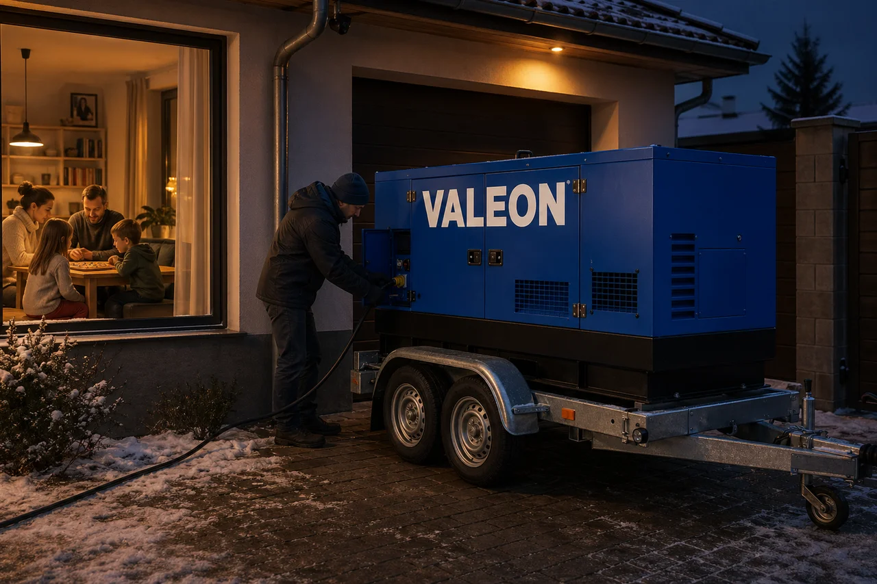 Mobilní elektrocentrála Valeon v praxi — detail