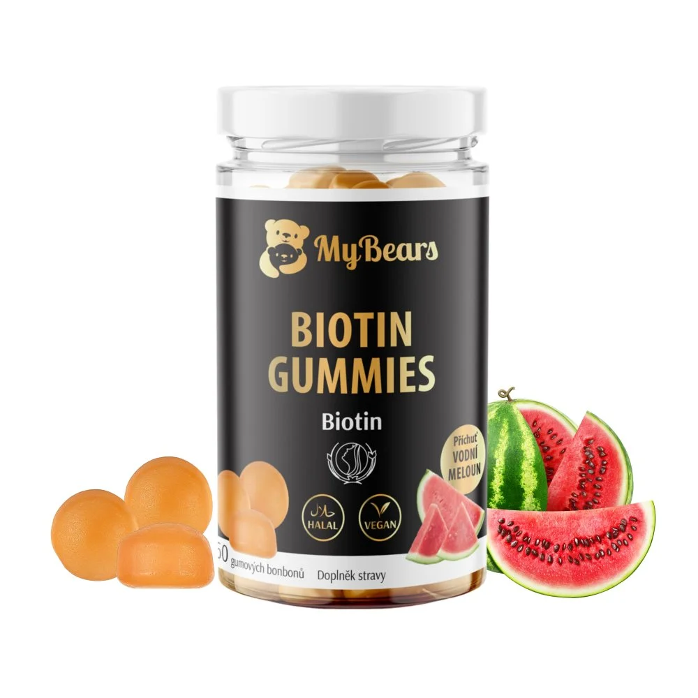Samostatný biotin v gumových medvídcích od MyBears — 5 mg biotinu v denní dávce