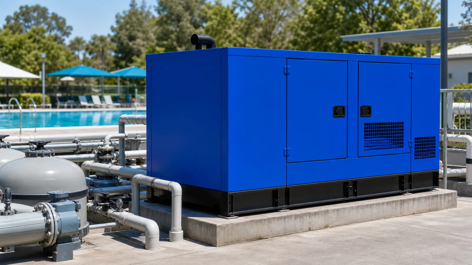 Městské koupaliště v sezóně: bazénová technologie a rychlá záloha