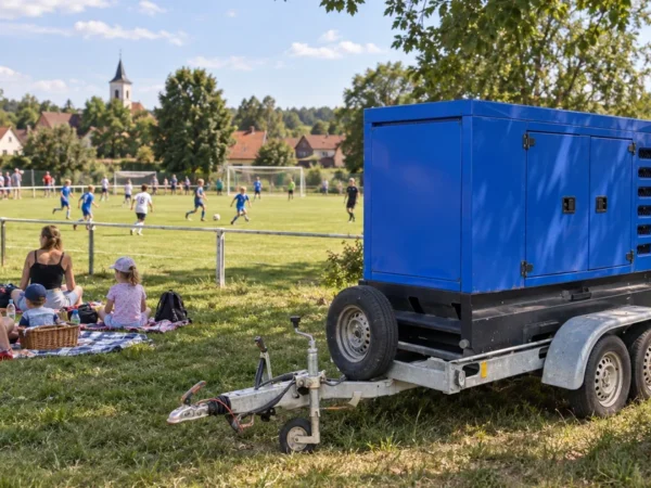 Rodinný fotbalový turnaj na výletišti: tatínci, kteří řešili ozvučení i gril